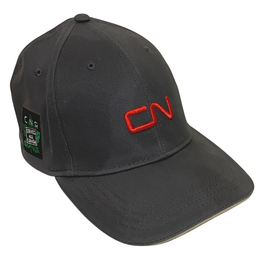 Canadian National Railway Mens Cap Hat L XL Gray Travel Vacation Transportation